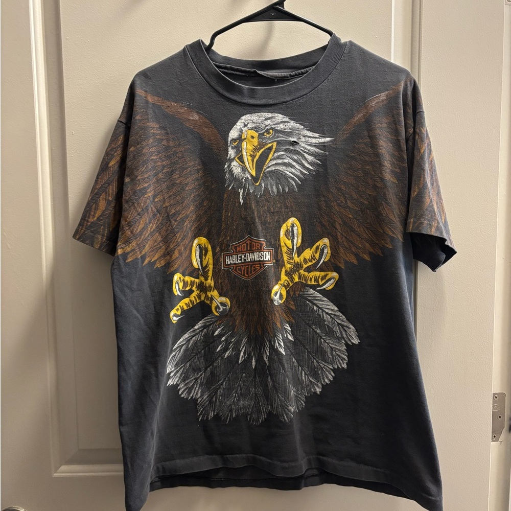 Vintage Harley-Davidson Charcoal Eagle Graphic Tee